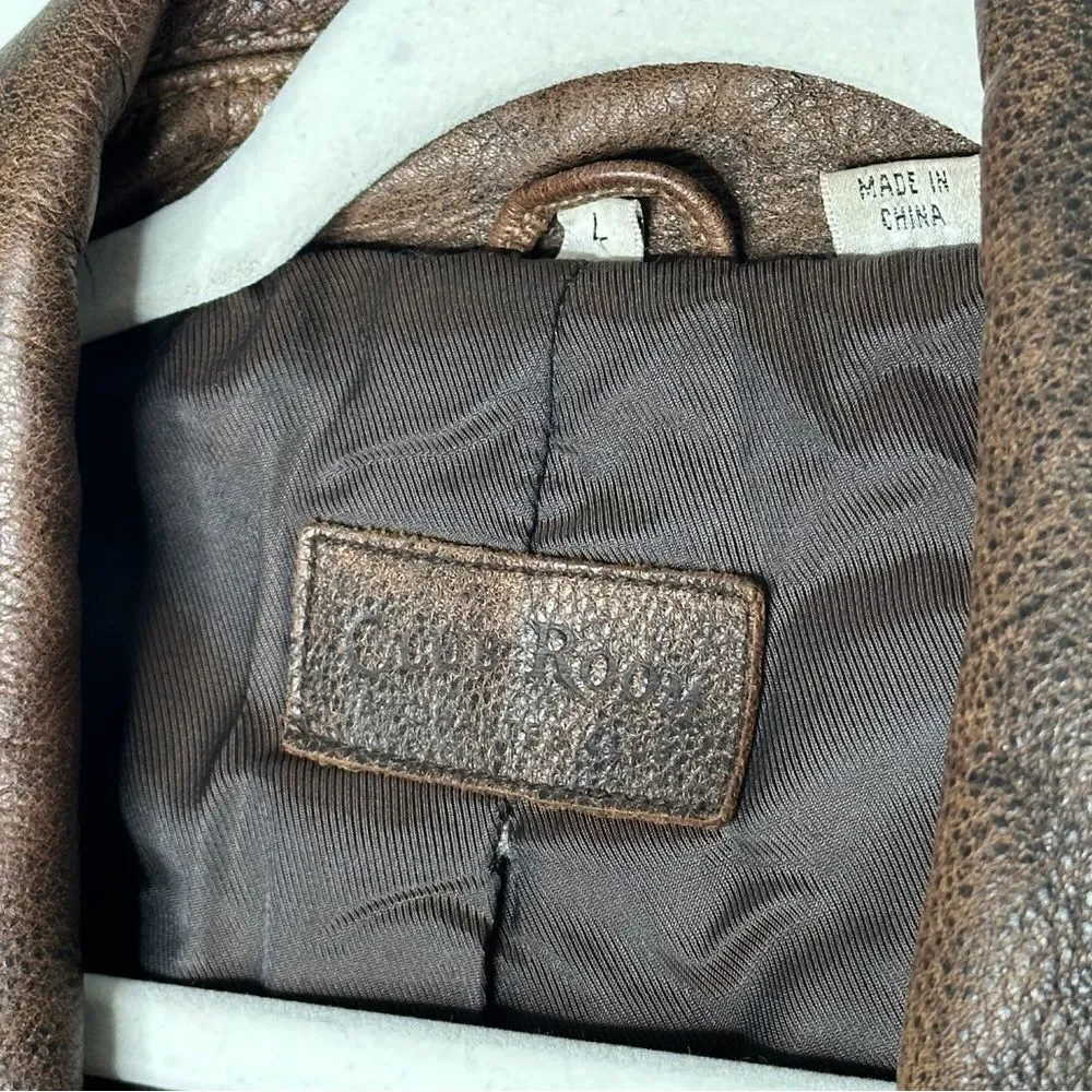 Club Room by Charter Club‎ Vintage 100% Genuine Leather Jacket